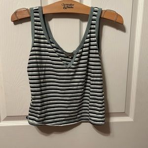 Teal striped tank